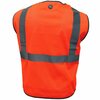 Ge Green Safety Vest W/Reflective Tape -2 POCKET L GV076OL